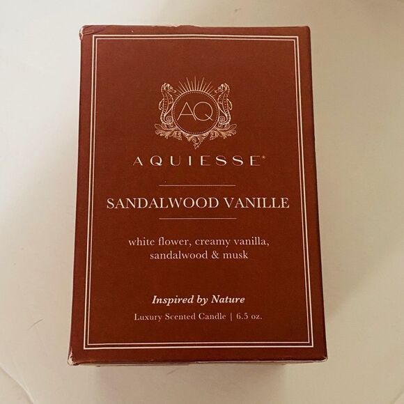 2x Aquiesse Luxe SANDALWOOD VANILLE Luxury Scented Candle Aesthetic 6.5 Oz - Picture 5 of 7